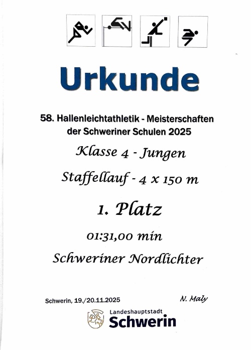 Urkunde Ball über das Netz